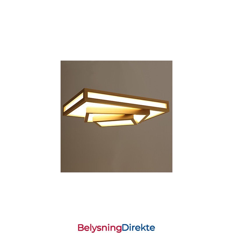 Moderne Samtids Mini-Stil Maleri Tre Bambus Innfelt Montering