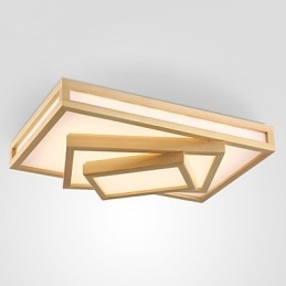 Moderne Samtids Mini-Stil Maleri Tre Bambus Innfelt Montering