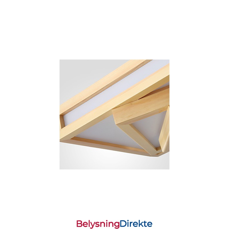 Moderne Samtids Mini-Stil Maleri Tre Bambus Innfelt Montering