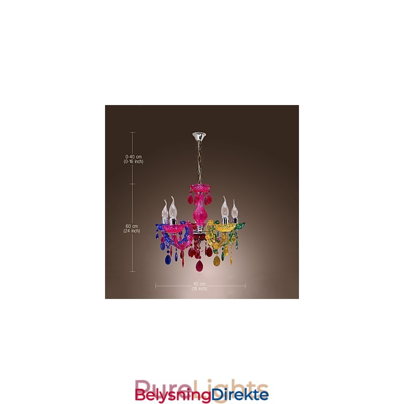 Tradisjonell Klassisk Krystallkrom Akryllysekrone