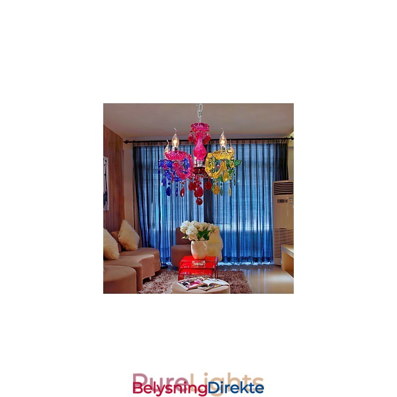 Tradisjonell Klassisk Krystallkrom Akryllysekrone