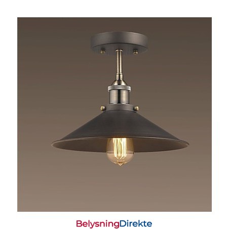 Vintage Mini Edison Taklampe Med 1 Lyspære I Metall, Innfelt