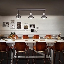 Innfelt Trinal Hodelampe Hvit Glass Aluminiumsramme Mote Moderne