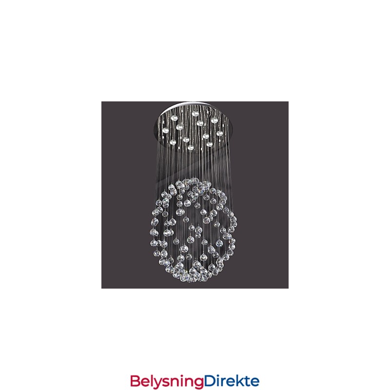 Moderne Samtids Krystall Krom Metall Innfelt Montering