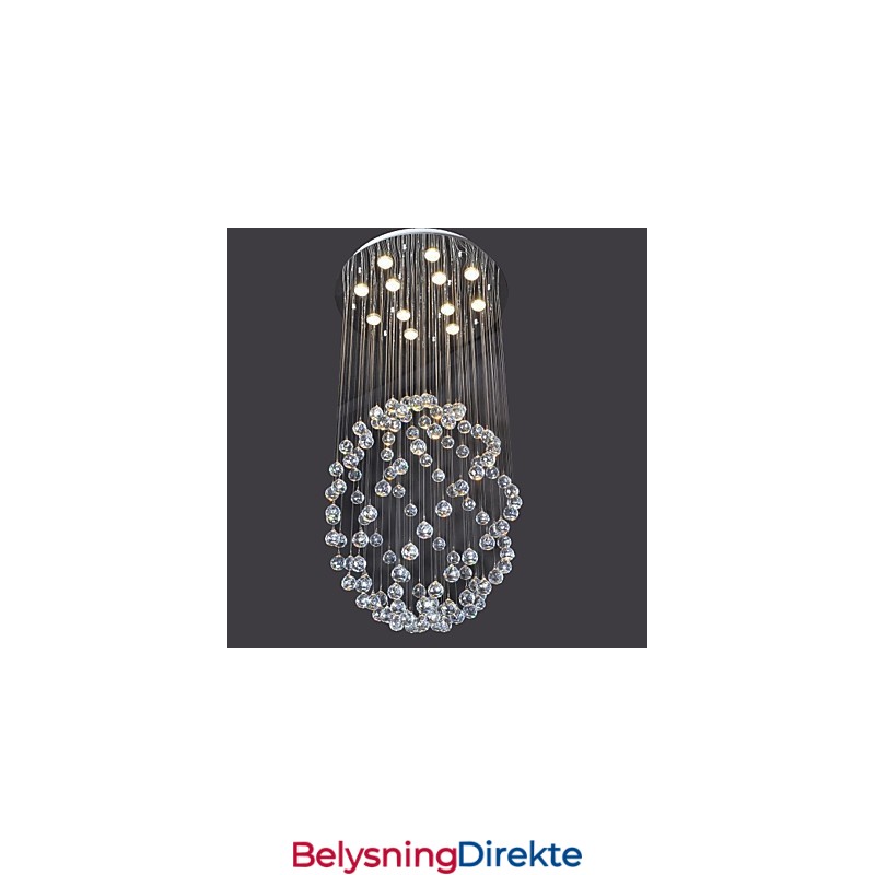 Moderne Samtids Krystall Krom Metall Innfelt Montering