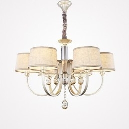 Landlig Krystallmaling Metalllysekrone