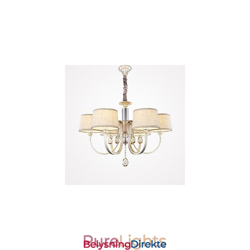 Landlig Krystallmaling Metalllysekrone