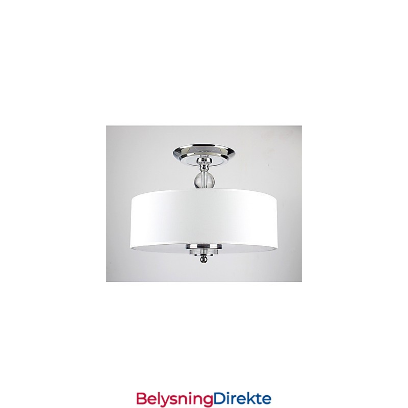 Elegant Krystallinnfelt Med 6 Lys I Sylinderskjerm