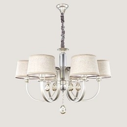 Landlig Krystallmaling Metalllysekrone