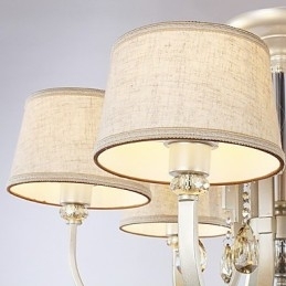 Landlig Krystallmaling Metalllysekrone