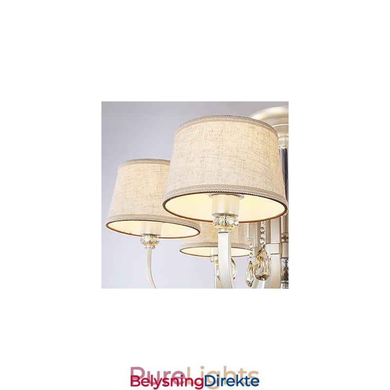 Landlig Krystallmaling Metalllysekrone