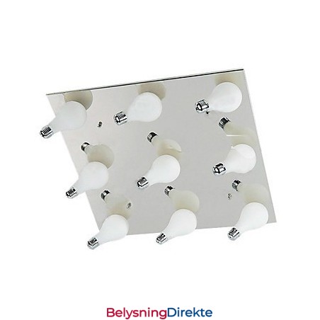 Moderne Innfelt Lampe Med 9 Firkantede Lys (G4-Pæresokkel)