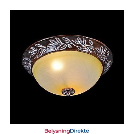 Innfelt Lampe Hvit Gul Glass Harpiks Sølv Utskjæring Europeisk Klassisk