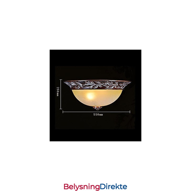 Innfelt Lampe Hvit Gul Glass Harpiks Sølv Utskjæring Europeisk Klassisk