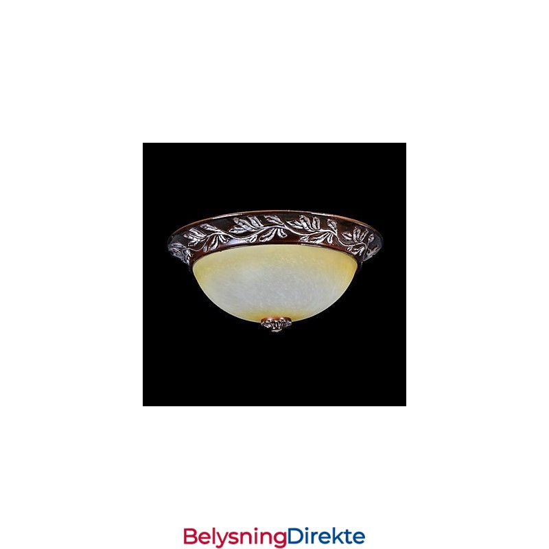 Innfelt Lampe Hvit Gul Glass Harpiks Sølv Utskjæring Europeisk Klassisk