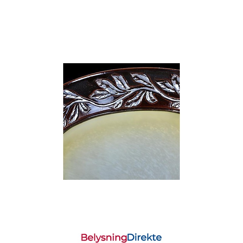 Innfelt Lampe Hvit Gul Glass Harpiks Sølv Utskjæring Europeisk Klassisk