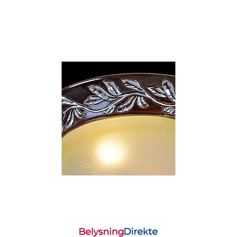 Innfelt Lampe Hvit Gul Glass Harpiks Sølv Utskjæring Europeisk Klassisk