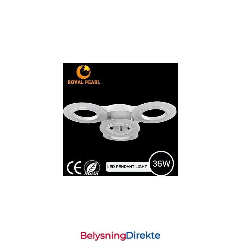 Moderne Pendellampe Med Fire Hoder I Akrylsirkel