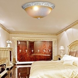 Hvit Innfelt Lys Gul Hvit Glass Harpiks Mønster Utskjæring Europeisk Klassisk