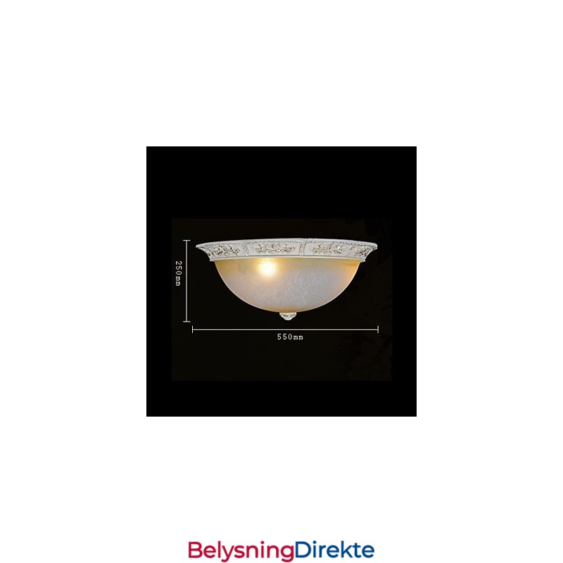 Hvit Innfelt Lys Gul Hvit Glass Harpiks Mønster Utskjæring Europeisk Klassisk