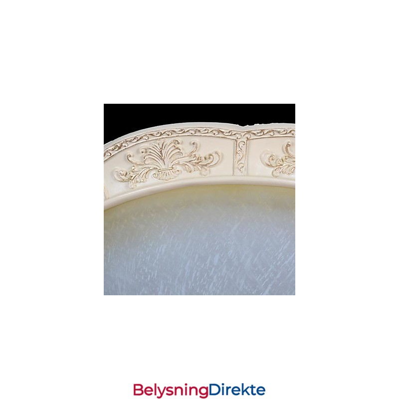 Hvit Innfelt Lys Gul Hvit Glass Harpiks Mønster Utskjæring Europeisk Klassisk