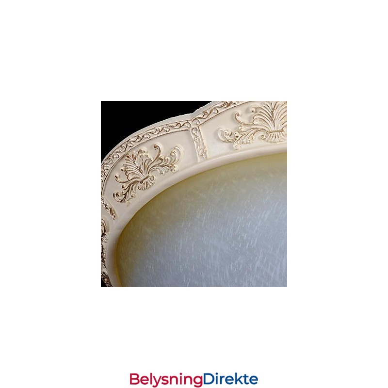 Hvit Innfelt Lys Gul Hvit Glass Harpiks Mønster Utskjæring Europeisk Klassisk