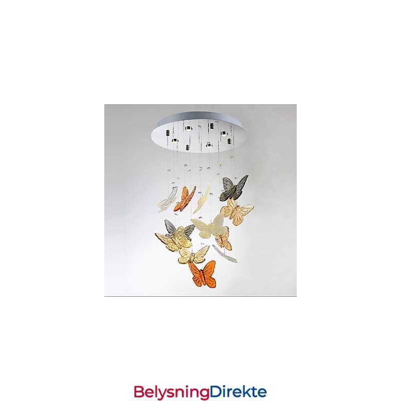Krystalllampe Sirkelformet Sommerfuglkrystalllampe 4