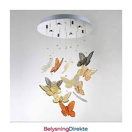 Krystalllampe Sirkelformet Sommerfuglkrystalllampe 4