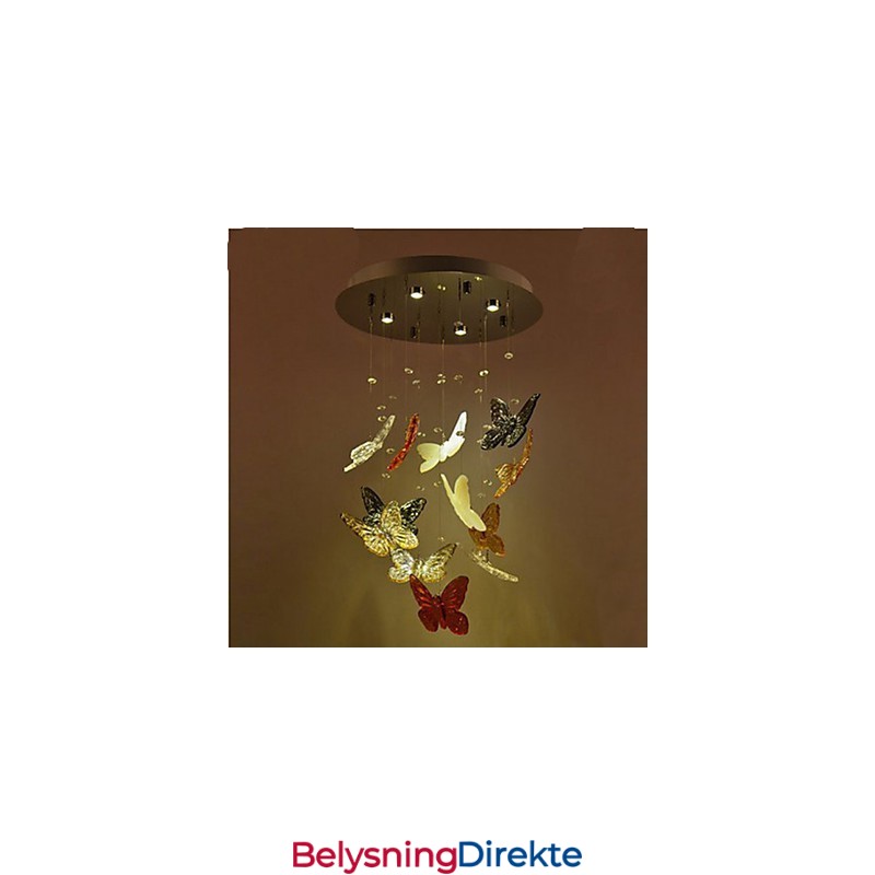 Krystalllampe Sirkelformet Sommerfuglkrystalllampe 4