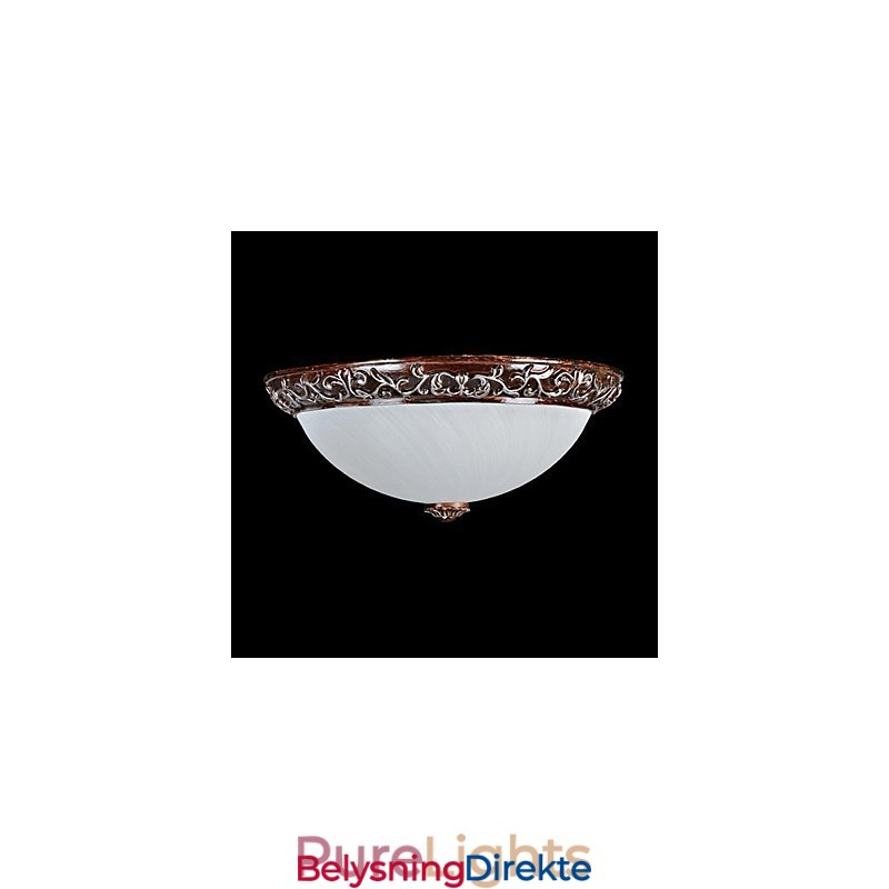 Innfelt Lampe I Glassharpiks, Sølvutskjæring, Europeisk Klassisk