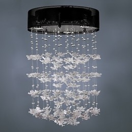 Moderne Halvinnfelt Lampe Med Sommerfuglskjerm Og 3 Lys