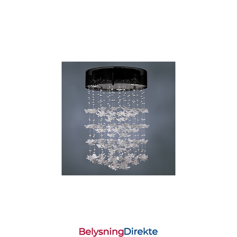 Moderne Halvinnfelt Lampe Med Sommerfuglskjerm Og 3 Lys