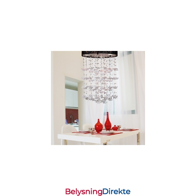 Moderne Halvinnfelt Lampe Med Sommerfuglskjerm Og 3 Lys