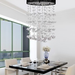 Moderne Halvinnfelt Lampe Med Sommerfuglskjerm Og 3 Lys