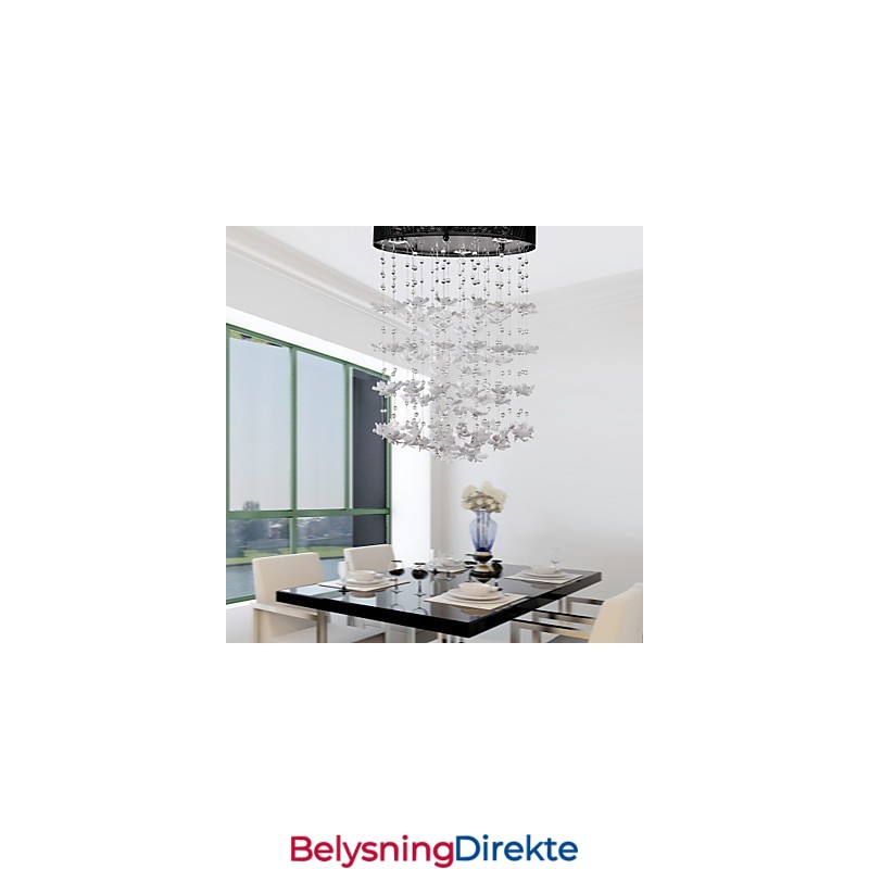 Moderne Halvinnfelt Lampe Med Sommerfuglskjerm Og 3 Lys