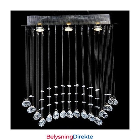 Tradisjonell Klassisk Krystallkrom Metall Innfelt Montering