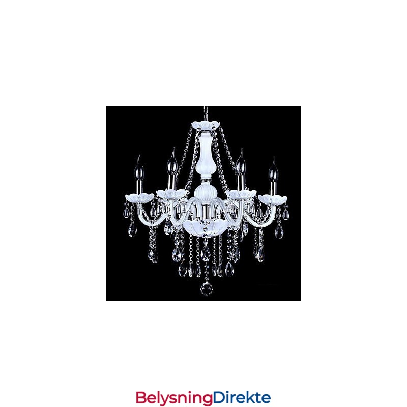 Lysekrone I Krystall, Moderne, 6 Lys, Samtidskunst, Glass