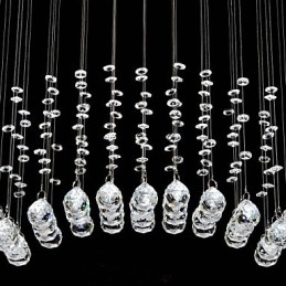 Tradisjonell Klassisk Krystallkrom Metall Innfelt Montering