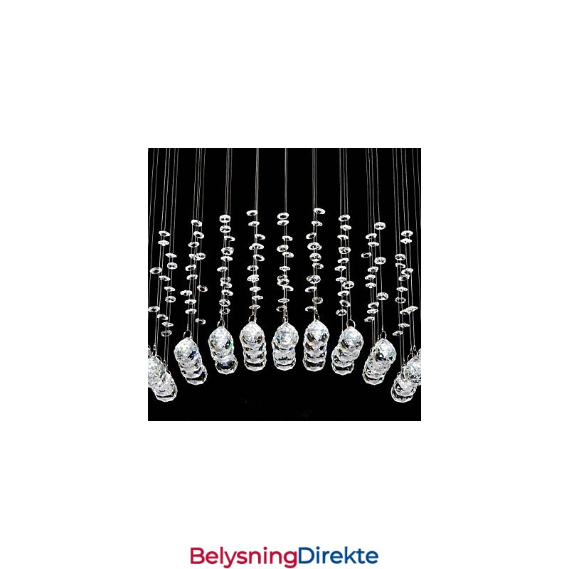 Tradisjonell Klassisk Krystallkrom Metall Innfelt Montering