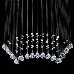 Tradisjonell Klassisk Krystallkrom Metall Innfelt Montering