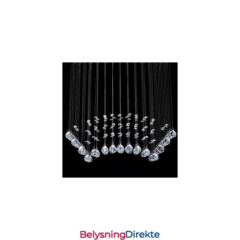 Tradisjonell Klassisk Krystallkrom Metall Innfelt Montering