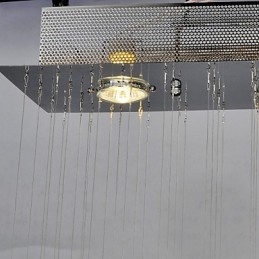 Tradisjonell Klassisk Krystallkrom Metall Innfelt Montering