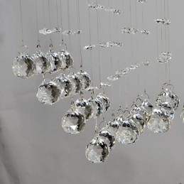 Tradisjonell Klassisk Krystallkrom Metall Innfelt Montering