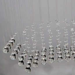 Tradisjonell Klassisk Krystallkrom Metall Innfelt Montering