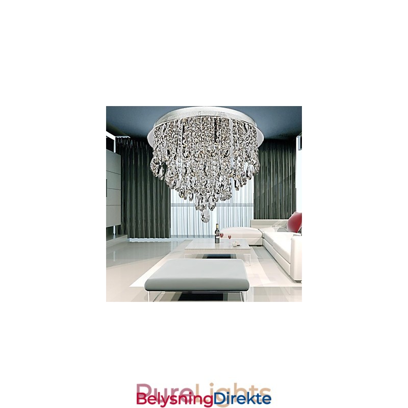 Moderne Samtids Krystall Krom Krystall Innfelt Montering