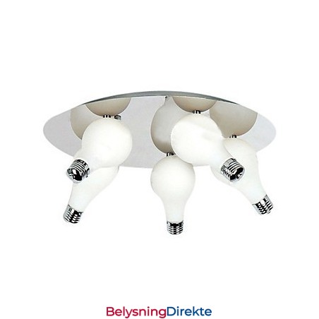 Moderne Innfelt Lampe Med 5 Runde Lys (G4-Pæresokkel)