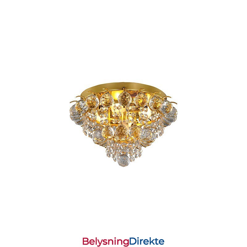 Moderne Krystallinnfelt Med 5 Lys