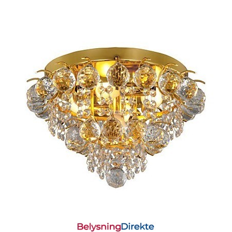 Moderne Krystallinnfelt Med 5 Lys