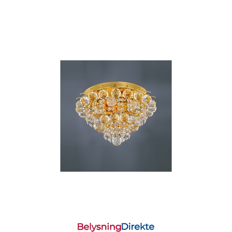 Moderne Krystallinnfelt Med 5 Lys