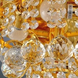 Moderne Krystallinnfelt Med 5 Lys